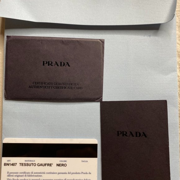 Prada Black Tessuto Gauffre Nylon Ruched bag - Picture 6 of 7